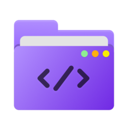 Coding folder icon in purple