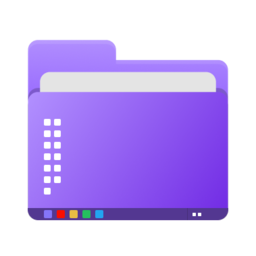 Desktop folder icon in purple