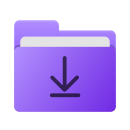 Downloads folder icon in purple