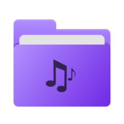 Music folder icon in purple