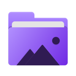 Photos folder icon in purple