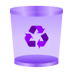 Recycle Bin Empty folder icon in purple