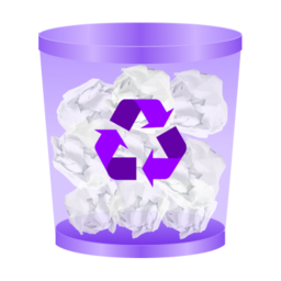 Recycle Bin Full folder icon in purple