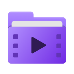 Video folder icon in purple